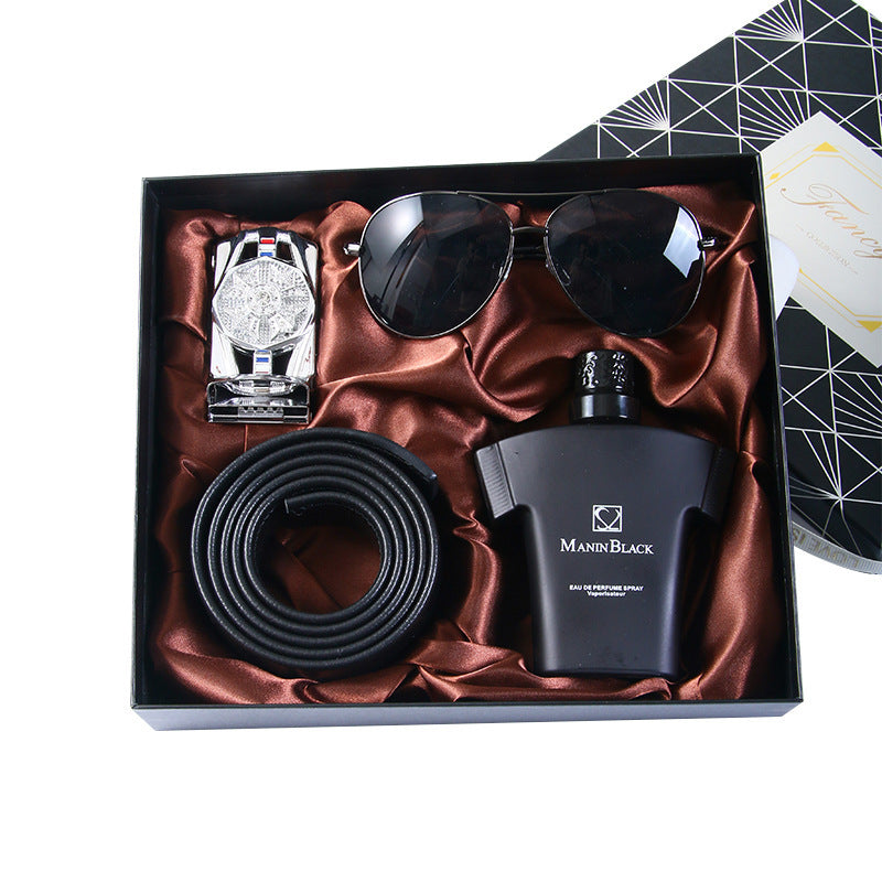 Men's Business Watch Belt Gift Basket
