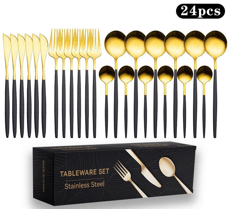 Stainless Steel Knife And Forks 24-piece Gift Box