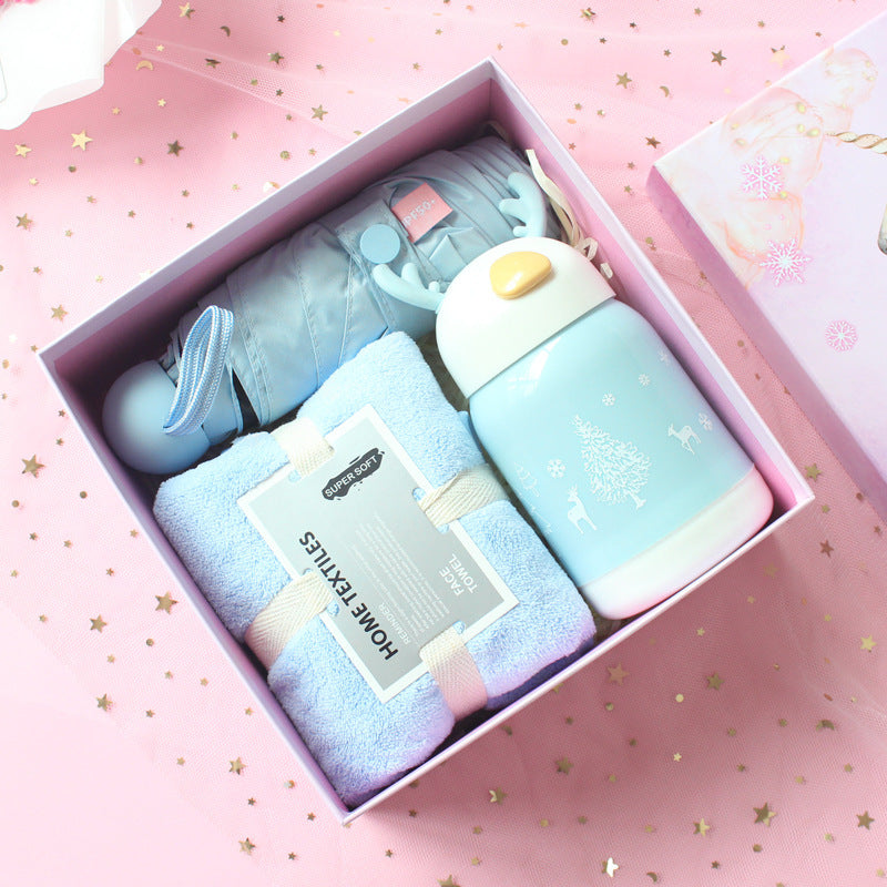 Birthday Girl Cup Towel Gift Basket