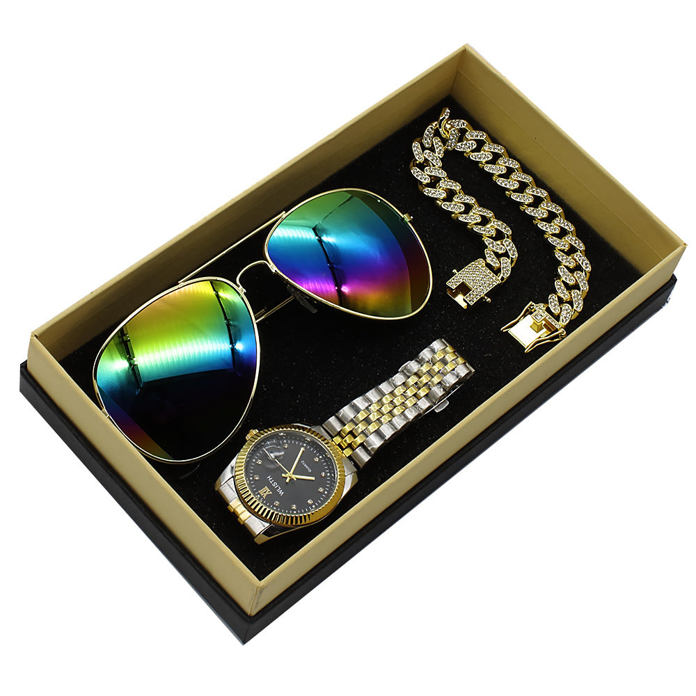 Wristwatch Glasses Men's Watch Business Gift Box