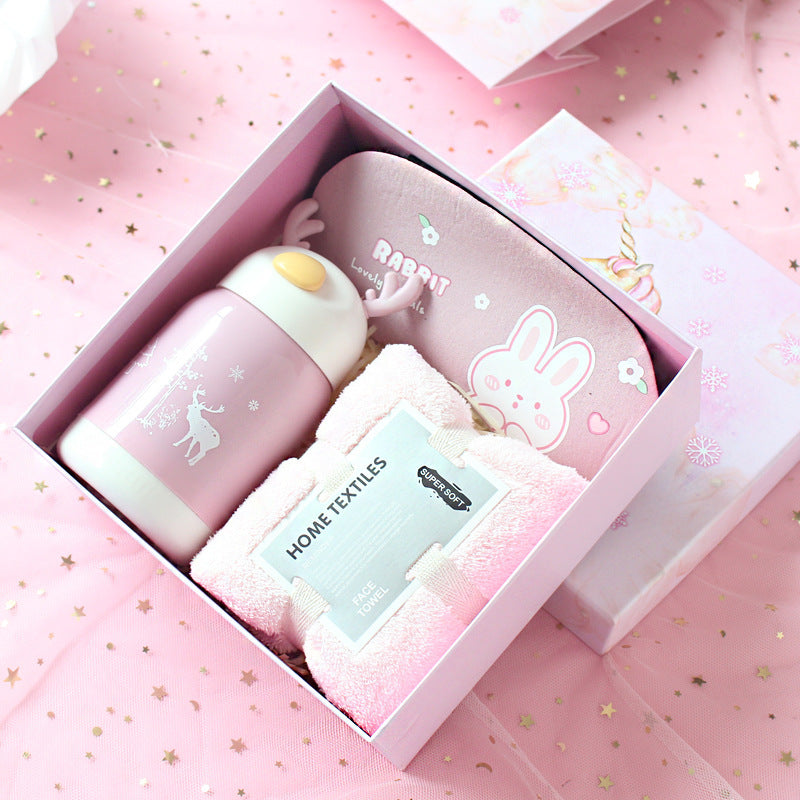 Birthday Girl Cup Towel Gift Basket