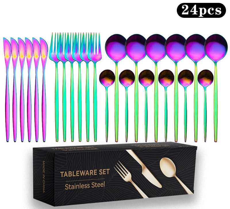 Stainless Steel Knife And Forks 24-piece Gift Box