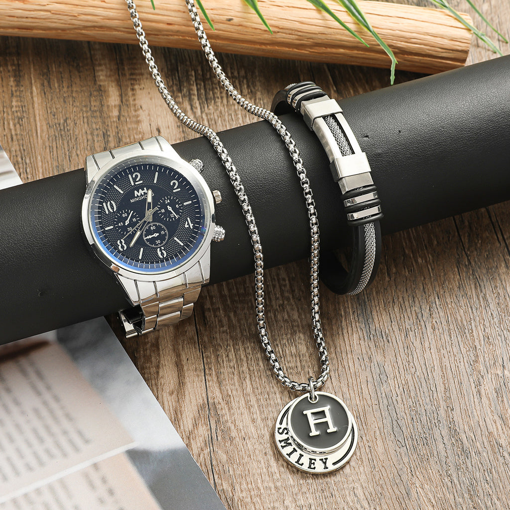 Men's Business Bracelet & Necklace Watch Basket