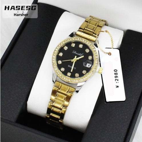 Women's Luxury Diamond Watch & Bracelet Gift Box