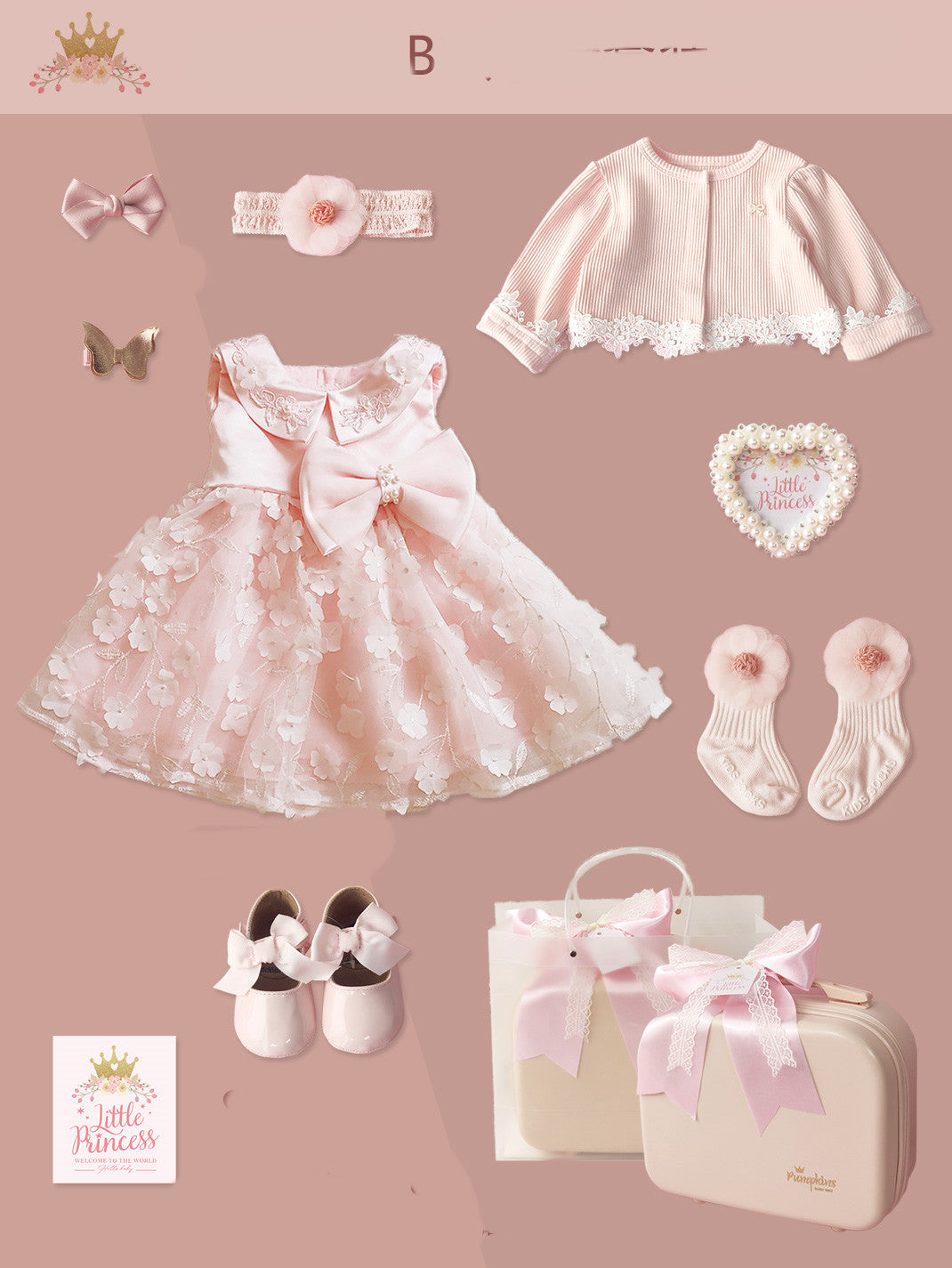 Baby High-End Gift Box Little Princess Dress Lace Dress