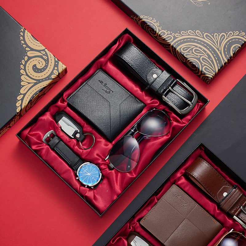 Men's Business Watch Belt Gift Basket