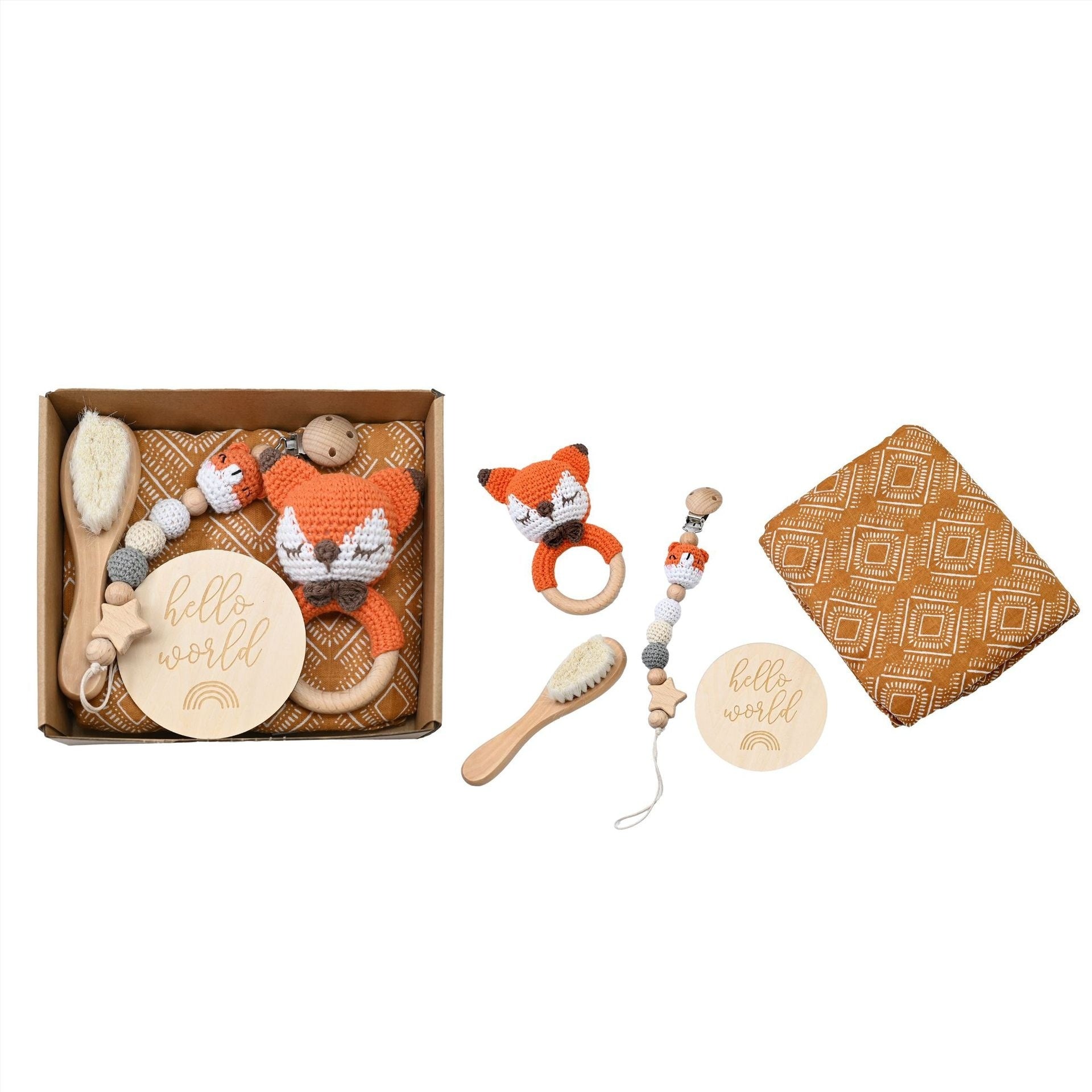Baby Newborn Gift Basket Rattle Drum