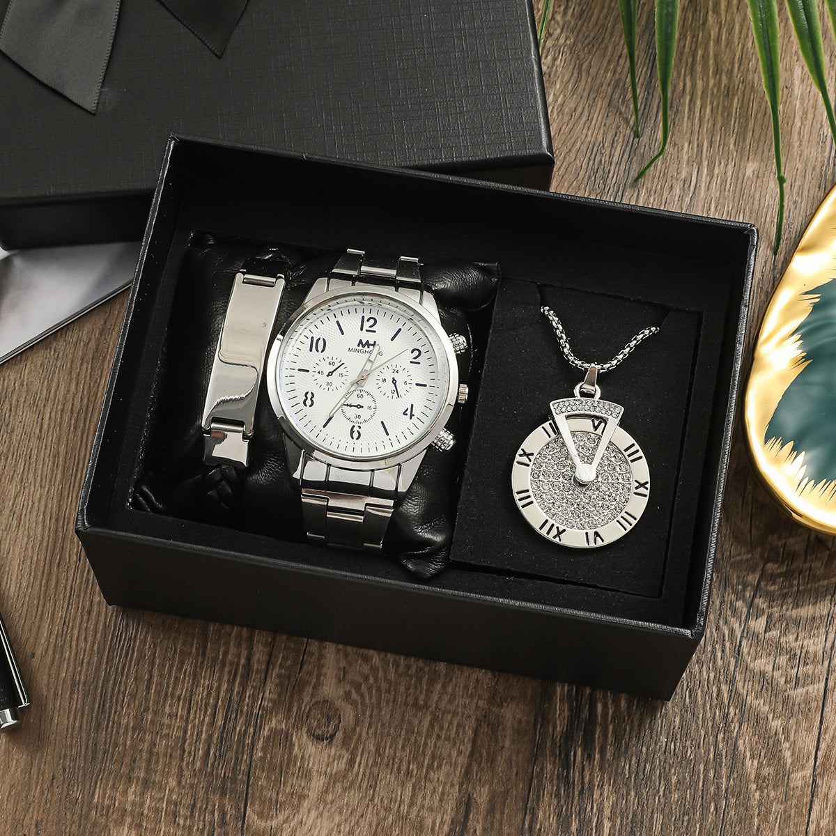 Men's Business Bracelet & Necklace Watch Basket