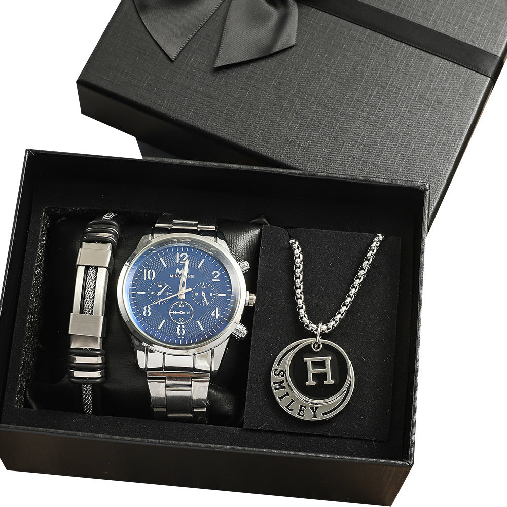 Men's Business Bracelet & Necklace Watch Basket