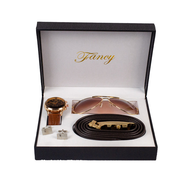 Men's Business Watch Belt Gift Basket