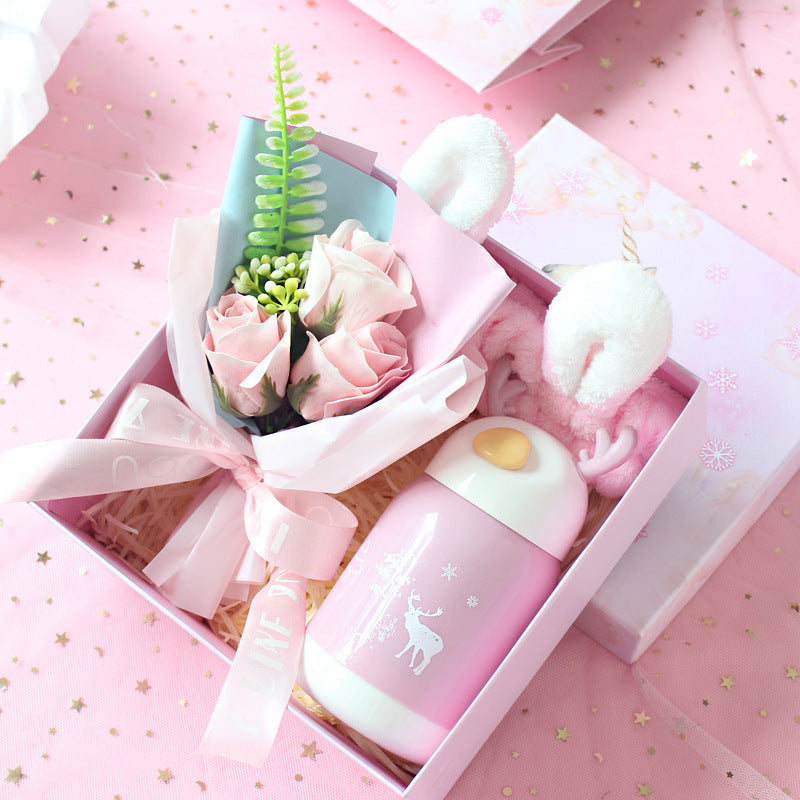 Birthday Girl Cup Towel Gift Basket