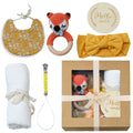Baby Crochet Wooden Rattle Birth Gift Box