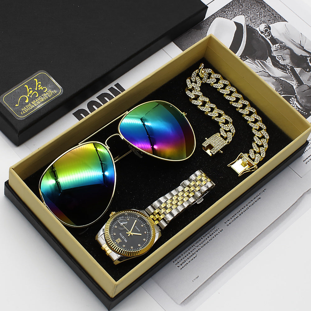 Wristwatch Glasses Men's Watch Business Gift Box