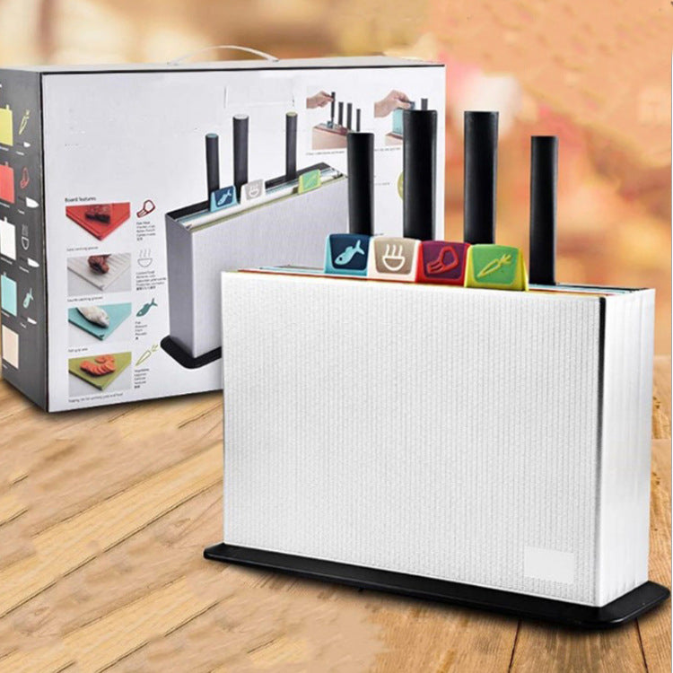 Stainless Steel Knife With Cutting Board Gift Box