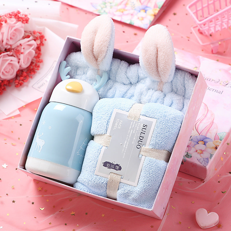 Birthday Girl Cup Towel Gift Basket
