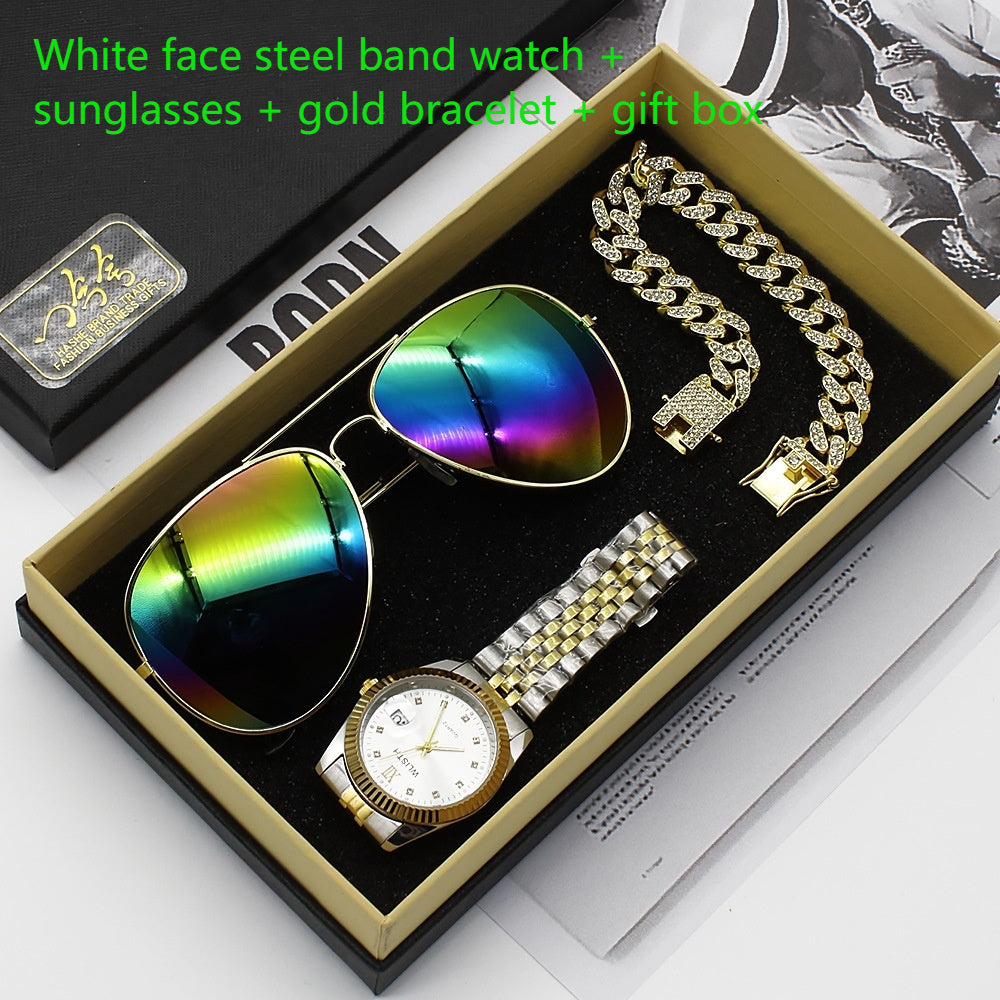 Wristwatch Glasses Men's Watch Business Gift Box