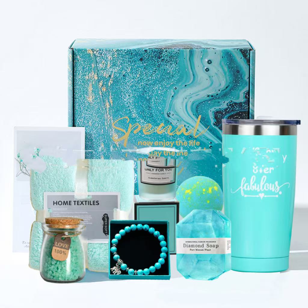 Blue Candle Bath Hand Gift Set