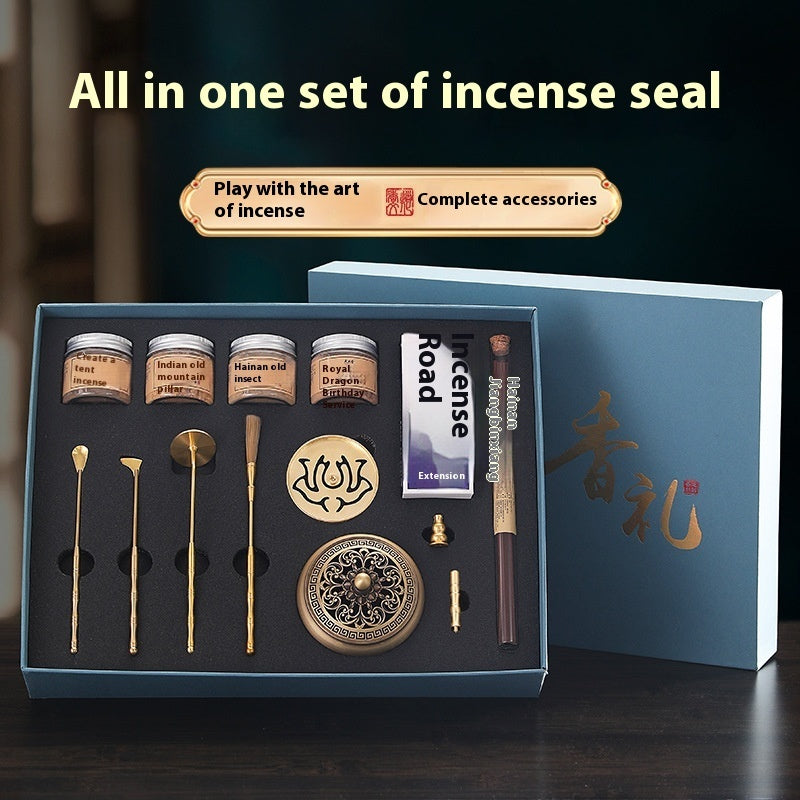 Brass Incense Burner Channel Tool Gift Box