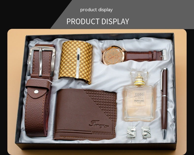 Men's Eight-Piece Gift Basket Set