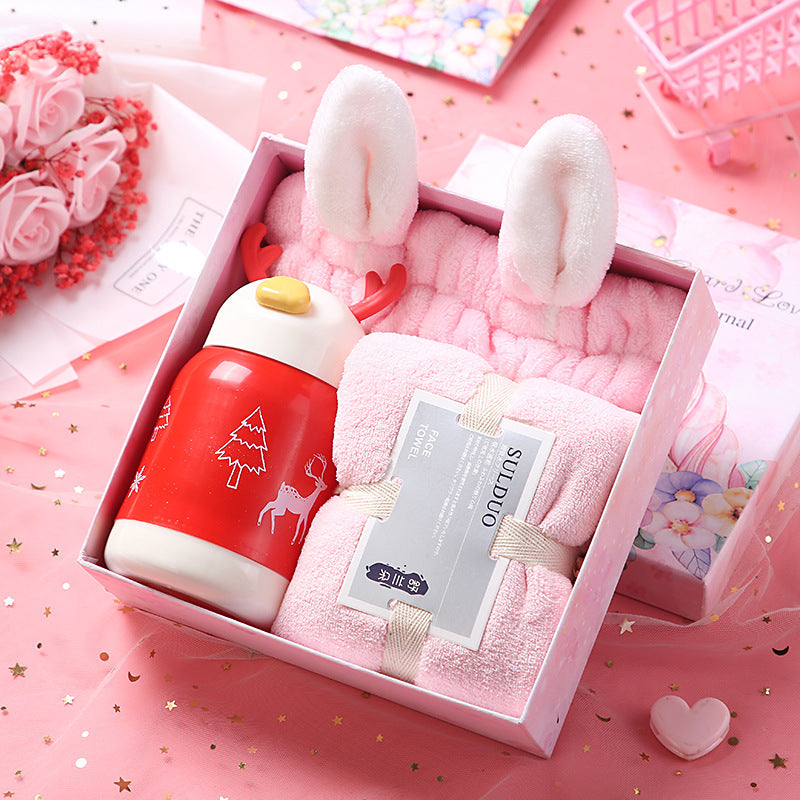 Birthday Girl Cup Towel Gift Basket