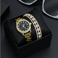 Women's Luxury Diamond Watch & Bracelet Gift Box