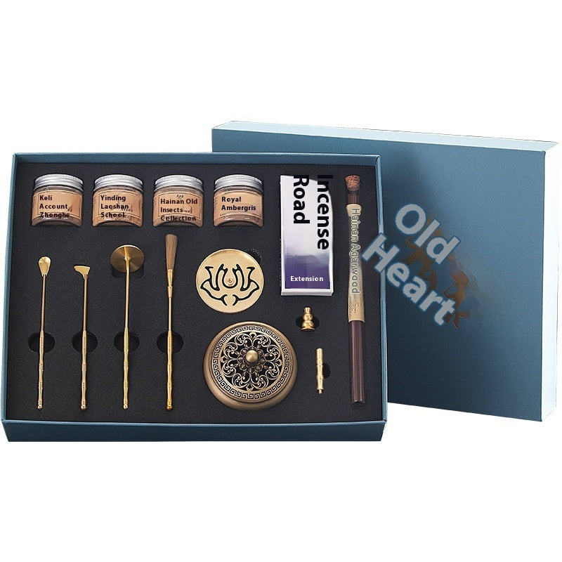 Brass Incense Burner Channel Tool Gift Box