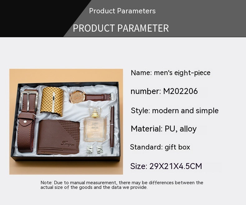 Men's Eight-Piece Gift Basket Set