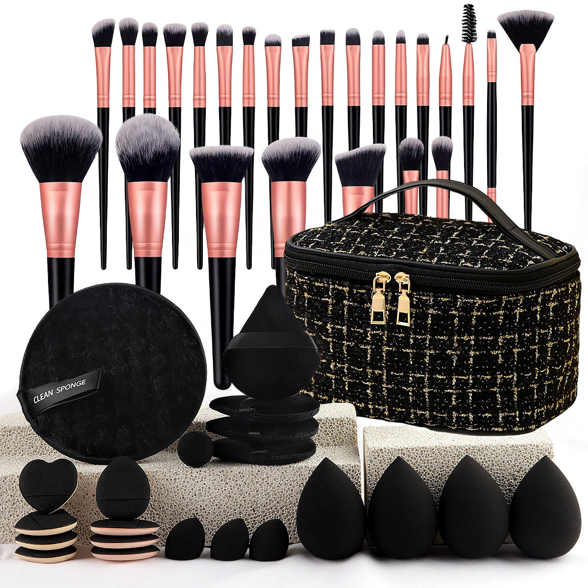 Cosmetic Bag Makeup Brush Set of 47pcs
