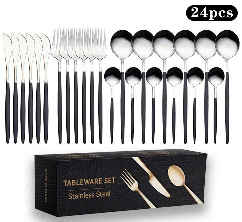 Stainless Steel Knife And Forks 24-piece Gift Box