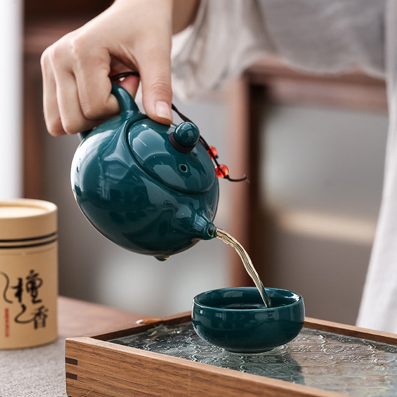 Teaware Pot & Set of Four Cups Gift Box