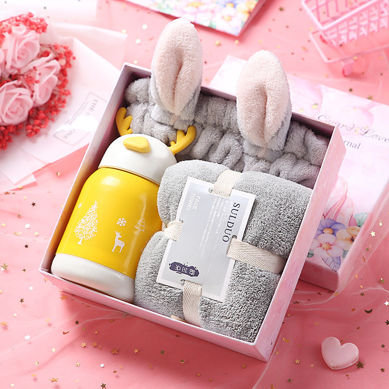Birthday Girl Cup Towel Gift Basket