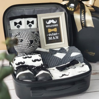 Baby High-End Gift Box Little Gentleman Black And Gold