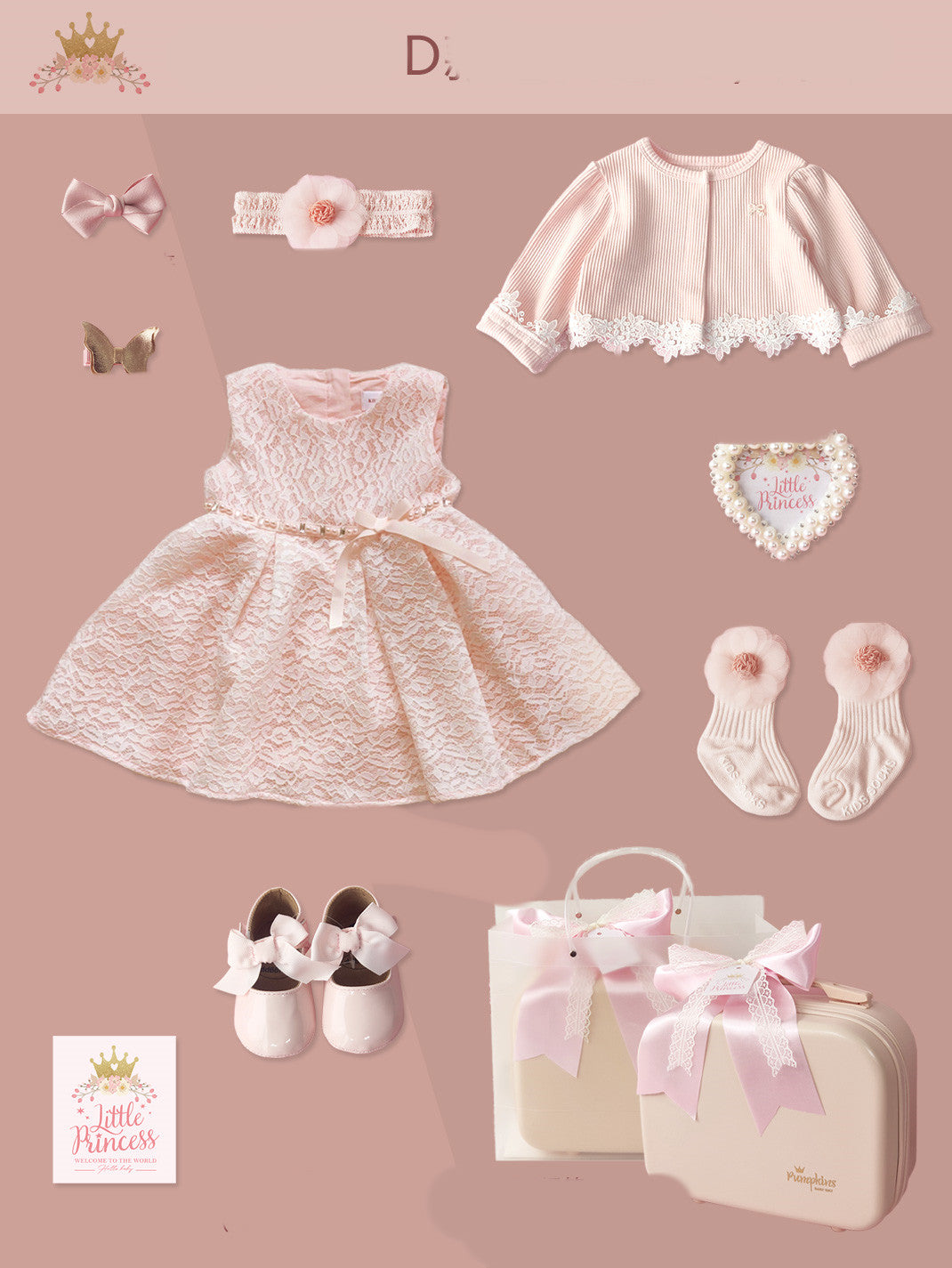 Baby High-End Gift Box Little Princess Dress Lace Dress
