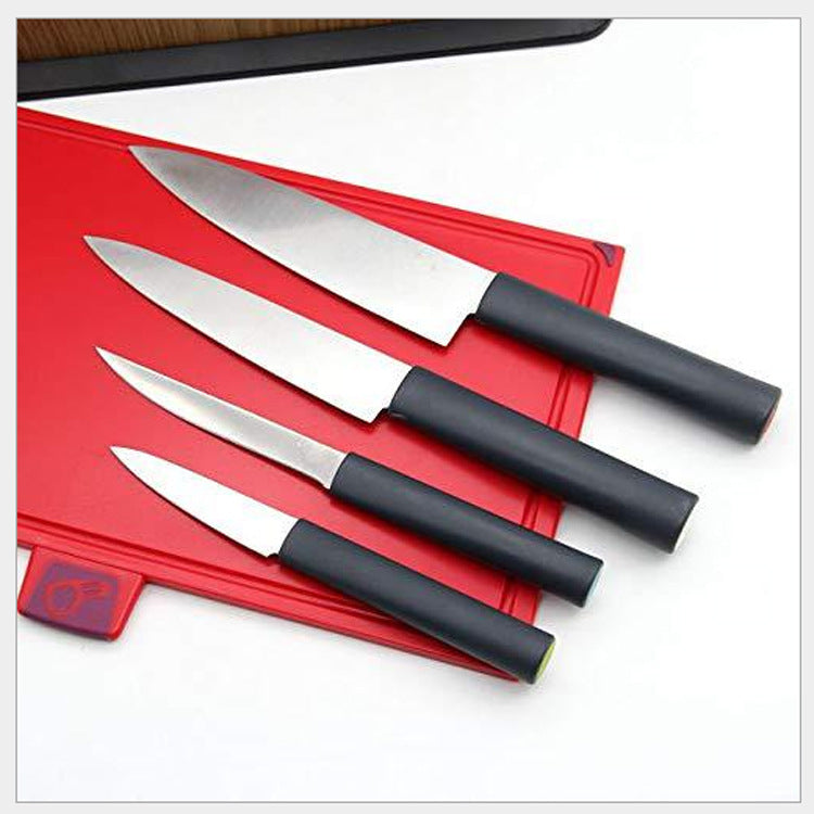 Stainless Steel Knife With Cutting Board Gift Box