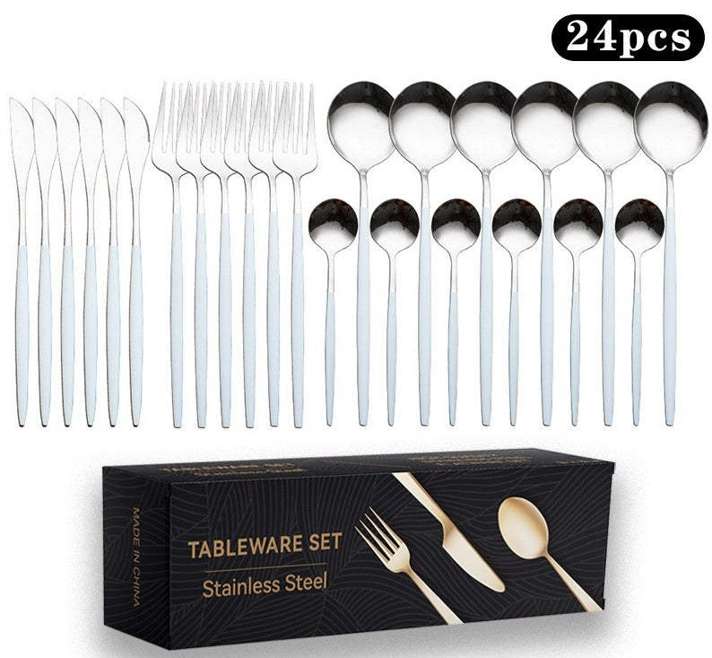 Stainless Steel Knife And Forks 24-piece Gift Box