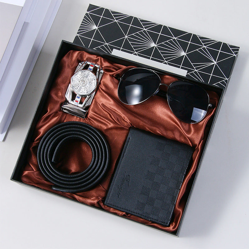 Men's Business Watch Belt Gift Basket