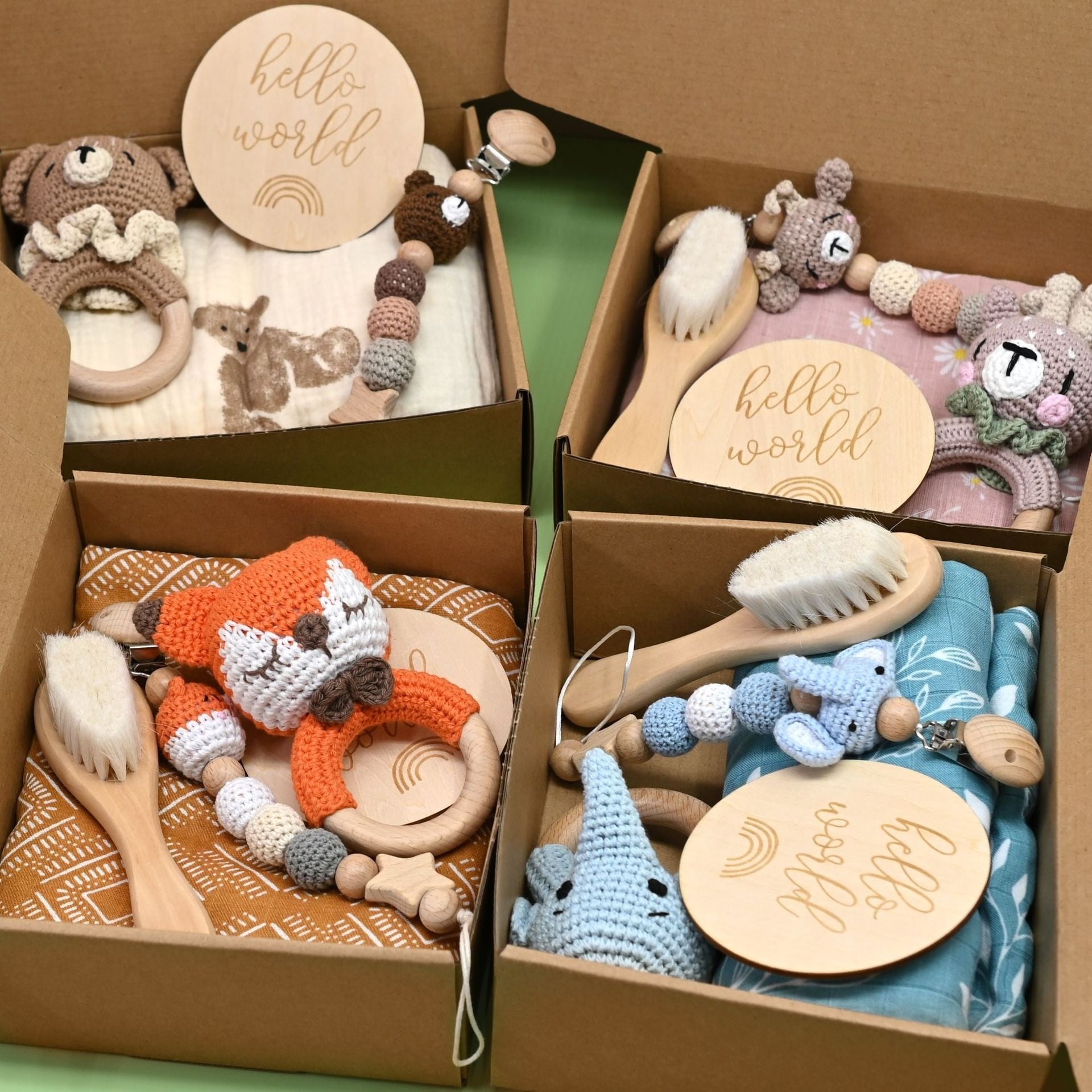 Baby Newborn Gift Basket Rattle Drum