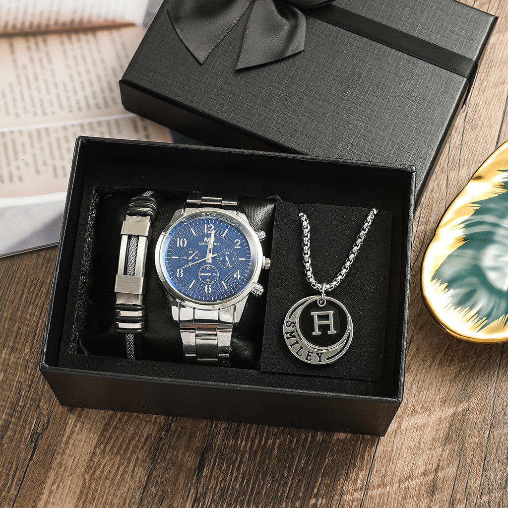 Men's Business Bracelet & Necklace Watch Basket