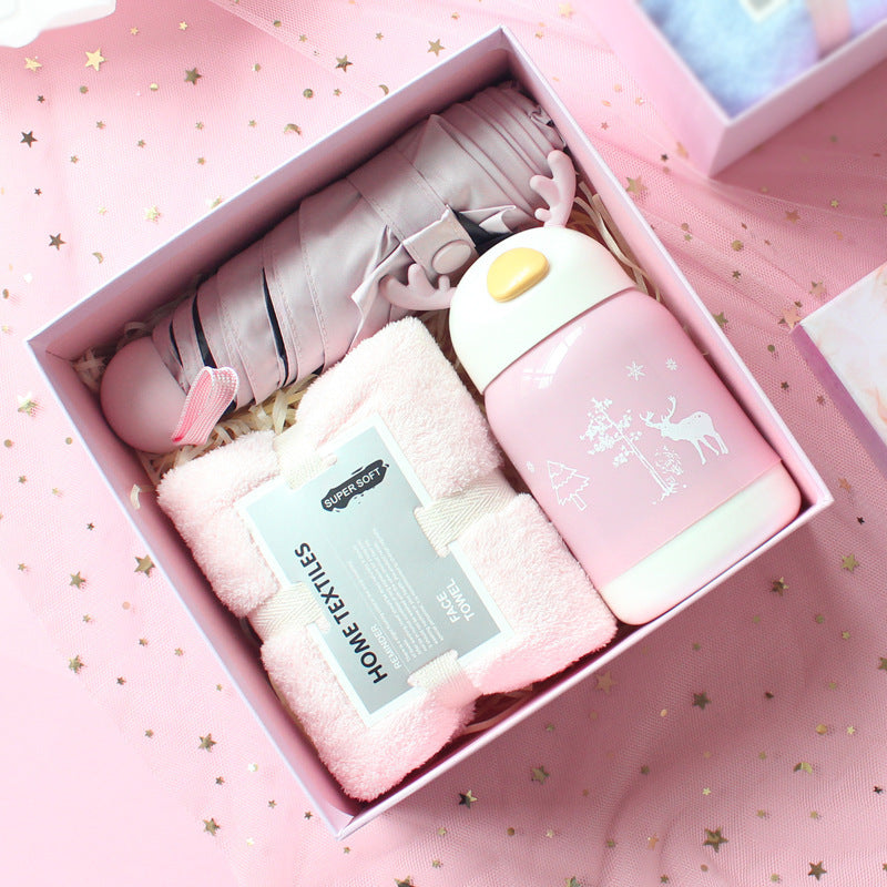 Birthday Girl Cup Towel Gift Basket