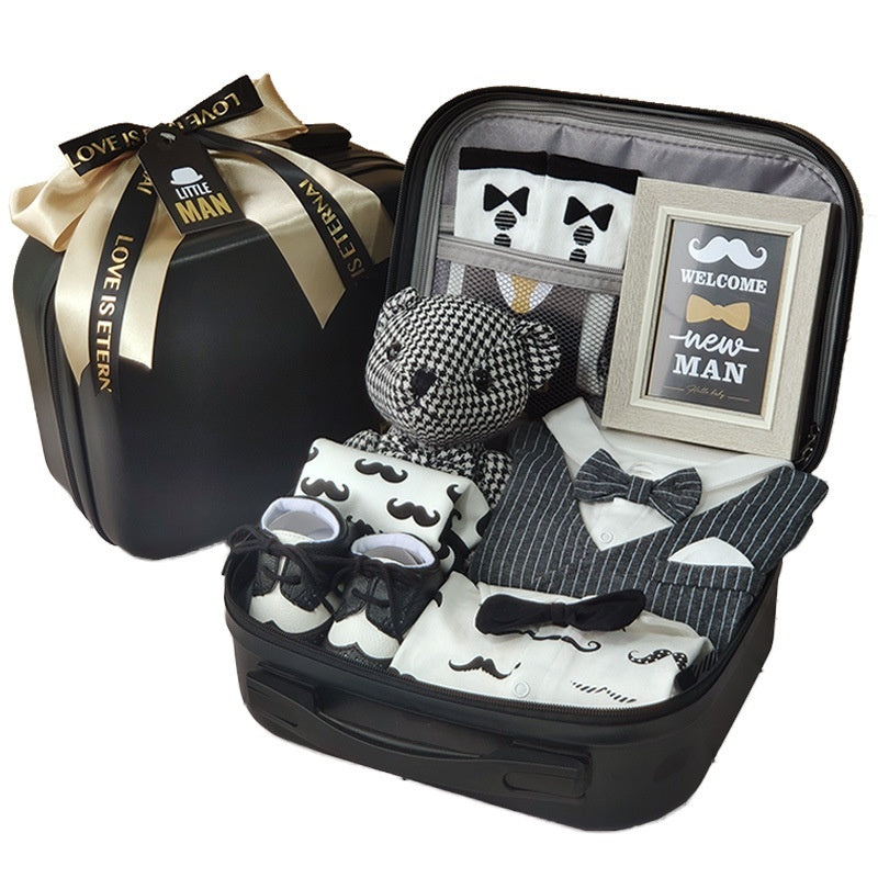Baby High-End Gift Box Little Gentleman Black And Gold