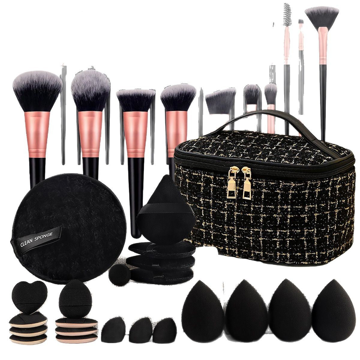 Cosmetic Bag Makeup Brush Set of 47pcs