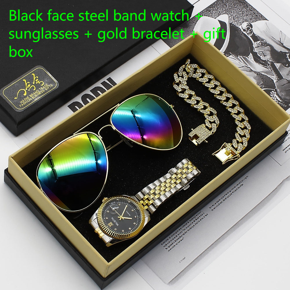 Wristwatch Glasses Men's Watch Business Gift Box