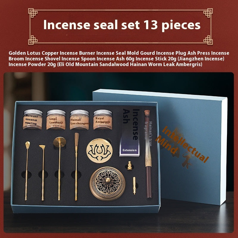 Brass Incense Burner Channel Tool Gift Box