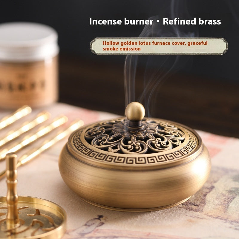 Brass Incense Burner Channel Tool Gift Box
